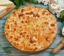 Осетинский пирог с сыром, зеленью и грибами