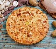 Осетинский пирог с курицей грибами и картошкой
