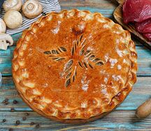 Осетинский пирог с мясом и грибами