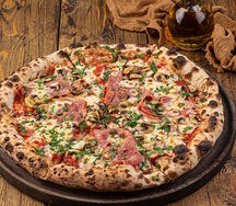 С ветчиной индейки и грибами