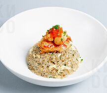 Жареный рис с крабом