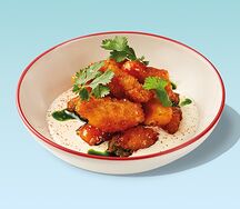 Попкорн из тигровых креветок с соусом чили-лайм