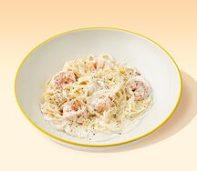 Карбонара с креветками