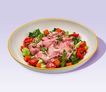 Салат с ростбифом и медово-горчичной заправкой