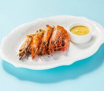 Королевские креветки гриль