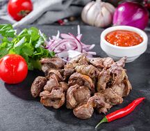 Шашлык из куриных потрохов