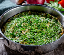 Кюкю с зеленью