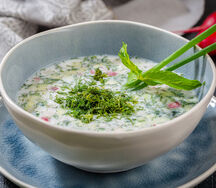 Окрошка на домашнем мацони