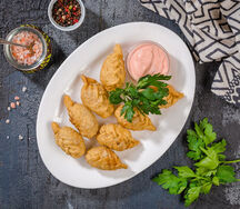 Жареная кюрза с курицей