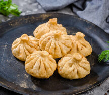 Хинкали по-грузински с телятиной и свининой