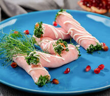 Рулетики из ветчины