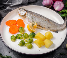 Форель на пару с овощами