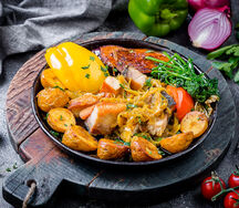 Казан-кебаб из осетрины