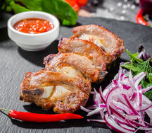 Шашлык из телячьей грудинки