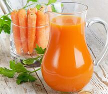 Свежевыжатый сок морковный