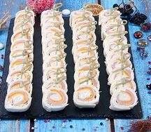 Рулетики с ветчиной и сыром