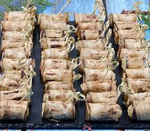 Рулетики из баклажанов с сыром