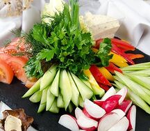 Овощная тарелка веган блюз