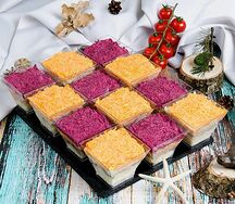 Салат в верринах Желтое & Красное