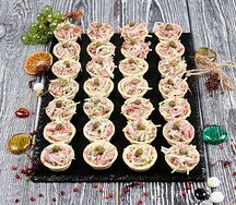 Тарталетки с салатом жасмин