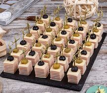 Канапе ветчина с сыром