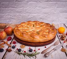 Сдобный пирог с яблоками