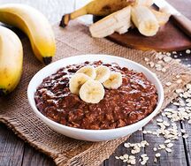 Каша овсяная с шоколадом
