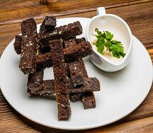 Гренки с чесноком