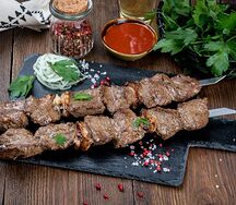 Шашлык из говядины (бастурма)
