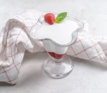 Панна-котта с клубникой