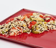 Дикий рис с овощами