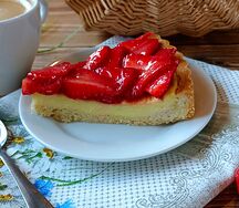 Пирог песочный клубнично-ванильный