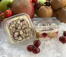 Десерт сметанный с вишней