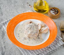 Тефтели куриные на пару в грибном соусе