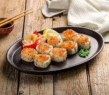 Запеченные роллы с курицей