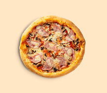 Пицца с ветчиной и грибами 35 см