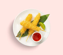 Креветки в тесте катаифи