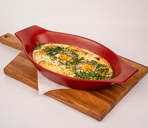 Запеченая яичница со сметаной по-кабардински