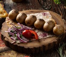 Молодой картофель с курдюком
