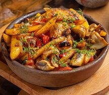 Картофель, жаренный с грибами