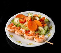 Шашлычки из креветок 