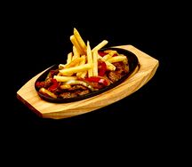 Жареная баранья мякоть с овощами