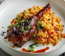 Баранья ножка с булгуром