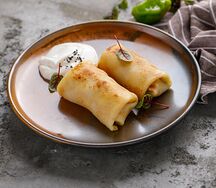 Блины с курицей и грибами