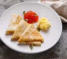 Блины с красной икрой