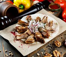 Шашлык из бараньих семечек