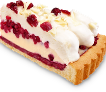 Брусничный пирог с белым шоколадом