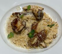 Орзо с белыми грибами