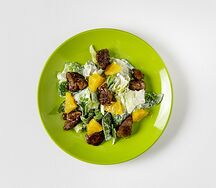 Салат с куриной печенью и сыром