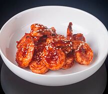 Креветки с кисло-сладким соусом